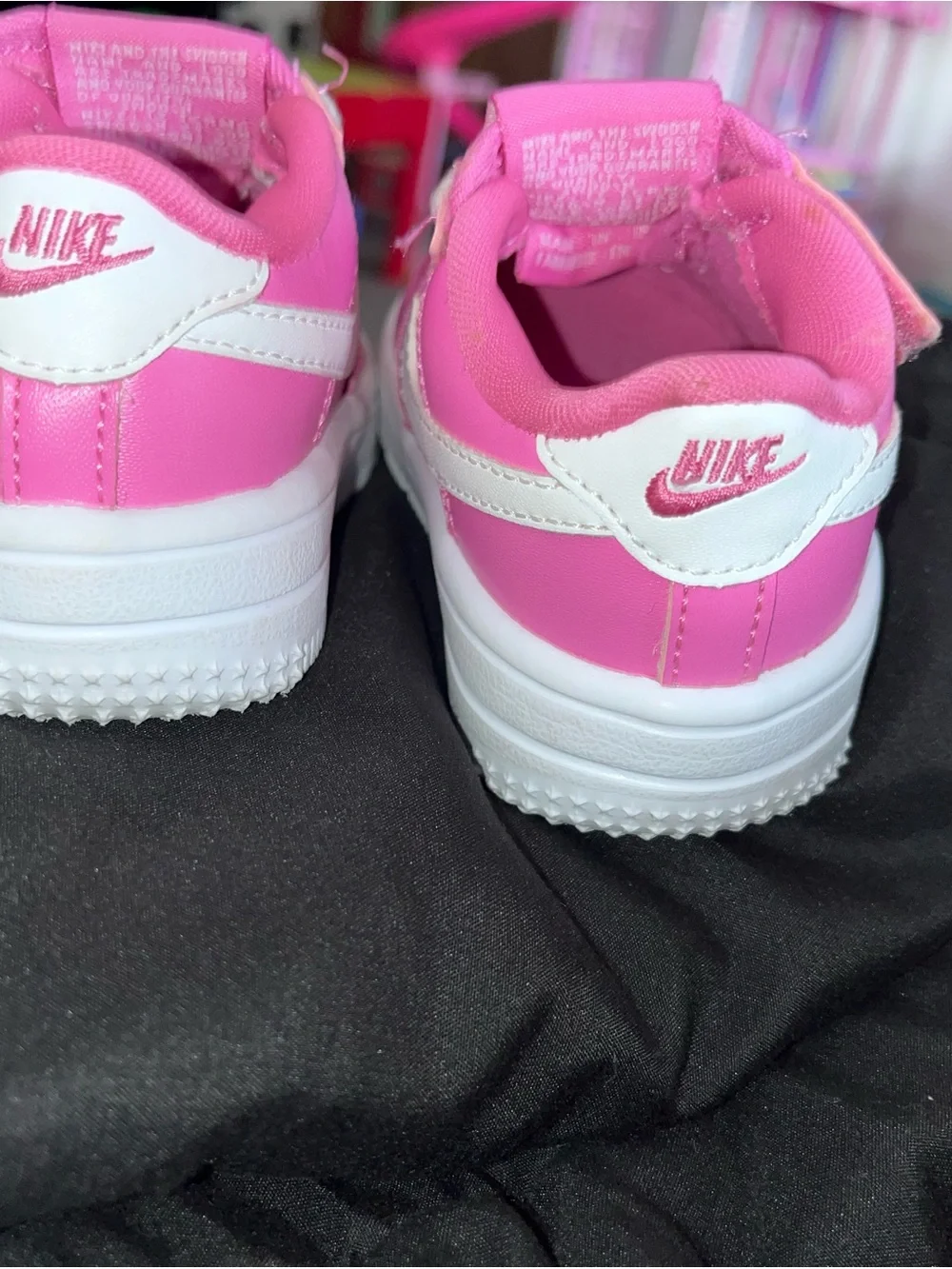 Nike force 1 low EasyOn toddler 4C pink/white